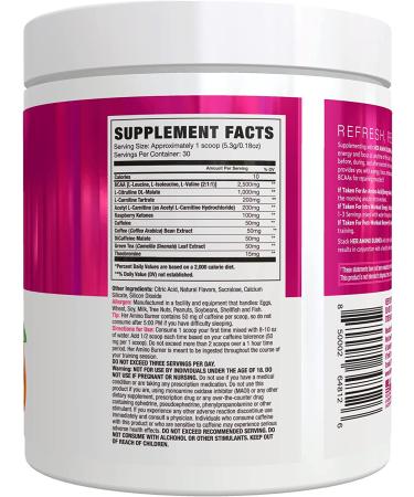 NLA for Her Thermogenic Amino - Hawaiian Sunset - 30 Servings | BCAA Essential Amino Acids Powder for Women with Caffeine | Sustained Energy, Focus & Performance - Buy Online on GoSupps.com