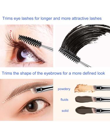 Eyebrow Brush & Spoolie Brush Set - Professional Angled Brow & Eyeliner Brush for Perfect Brows | International Shipping - Buy Online on GoSupps.com
