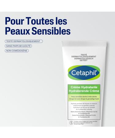 Cetaphil cr me hydratante corps 100g Visage et corps peaux sensibles s ches tr s s ches Cr me corps hydratante Niacinamide Panth nol et de la glyc rine sans parfum - Buy Online on GoSupps.com