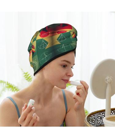 Quick-Dry Coral Velvet Hair Cap - School Math Symbols | Perfect Travel Towel Wrap for Men & Women - Buy Online on GoSupps.com