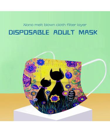 50PC Halloween Disposable Face_Masks for Adults Kids 3-Ply Colorful Breathable Face_Mask with Nose Wire Protective Facemask (50PC disposable for Adults K) - Buy Online on GoSupps.com