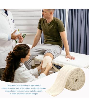 Elastic Tubular Support Bandage - Large Knee & Medium Thigh Cotton Spandex White (6.25cmx10m) - Buy Online on GoSupps.com