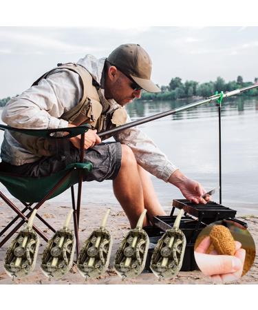 Flat Method Feeder Set - 5PC Inline Fishing Accessories with Bait Box | 20g 30g 40g 50g 60g Carp Feeder for Basic Fishing - Buy Online on GoSupps.com