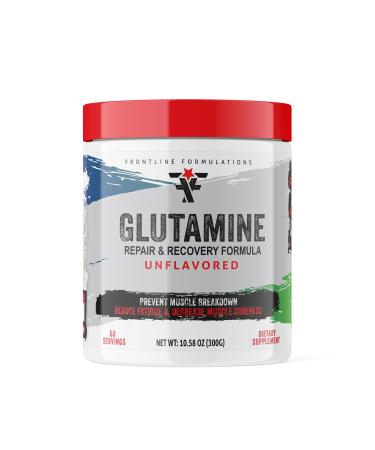 Glutamine Unflavored Essentials Train Harder Recover Faster Increase Endurance Veteren Owned and Operated (60 Servings Glutamine)