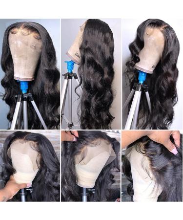 K KF BEAUTY U 26 Body Wave HD Transparent Lace Front Wig | Pre Plucked with Baby Hair | 150% Density | Natural Black - Buy Online on GoSupps.com