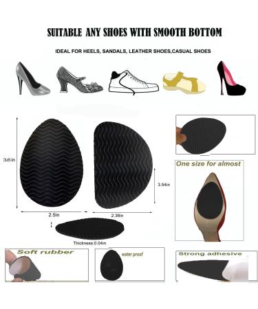 Non-Slip Shoe Pads | Adhesive Shoe Grips & Sole Protectors for High Heels - Black (6 Pairs) | International Shipping Available - Buy Online on GoSupps.com