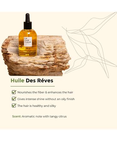 Lazartigue Huile Des Reves Nourishing Dry Hair Oil - 1.7 Oz - Vegan & Silicone Free - Restorative Formula for Damaged Hair - Buy Online on GoSupps.com