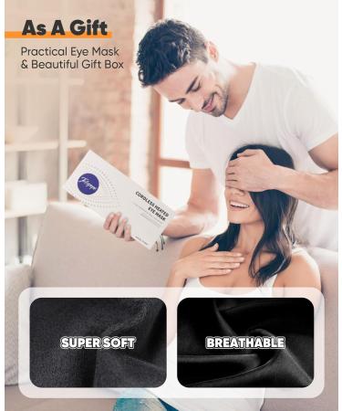 Heated Eye Mask - Cordless Warm Compress for Dry Eyes & Blepharitis | Light Blocking 3 Heat Levels Washable - Ideal Gift for Men & Women (Black - Buy Online on GoSupps.com