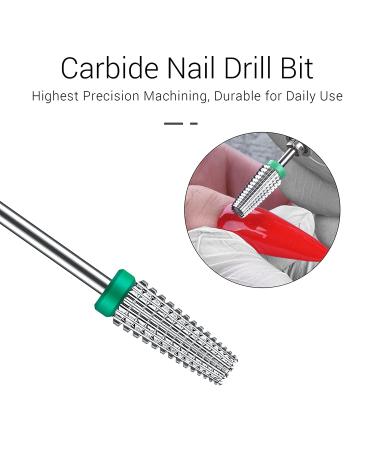 MelodySusie 5 in 1 Tungsten Carbide Nail Drill Bit for Acrylic & Gel Nails - Professional Manicure Tool for Fast & Easy Removal - 3/32'' Two Way Rotation - Left & Right Handed Compatible - Buy Online on GoSupps.com