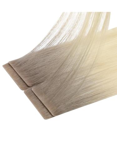 Moresoo Virgin Tape In Extensions - Real Hair Ash Blond to Platinum Ombre 45cm 5PCs - New Technology #19T60 - Buy Online on GoSupps.com