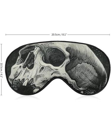 Death Skull Sleep Mask Eye Cover - Adjustable Strap, Blocks Light for Night Travel - Men Women Blindfold for Sleeping - Buy Online on GoSupps.com