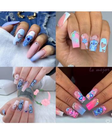 Cute Cartoon Nail Art Stickers - 8 Sheets 3D Self Adhesive Kawaii Designer Decals for Acrylic Nails - DIY Manicure Decorations for Women and Girls - Buy Online on GoSupps.com