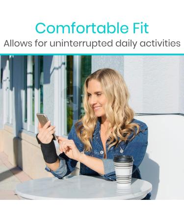 Vive Wrist Brace for Carpal Tunnel & Sports Injuries - Ergonomic Compression Wrap for Men & Women - Removable Splint (Right Black - Buy Online on GoSupps.com