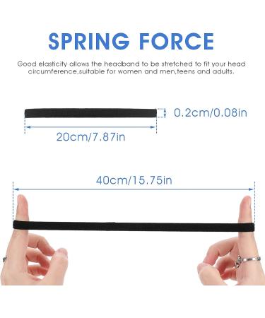Molain Elastic Non-Slip Sports Headband - 4 Pack Athletic Silicone Grip Hair Bands for Football & Exercise - Black & Gray - Buy Online on GoSupps.com