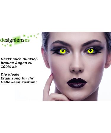 Yellow Halloween Jeffrey Dahmer Contact Lenses - Soft Bigeye Design 1 Pair (2 Pieces) - Perfect for Costume Parties - Buy Online on GoSupps.com