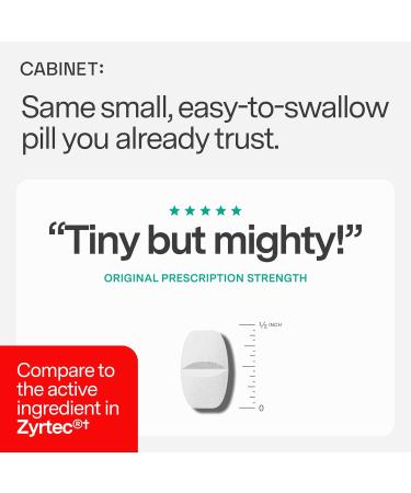 Cabinet: Cetirizine Hcl 10mg Allergy Relief Tablets | Non-Drowsy Antihistamine for 24-Hour Indoor & Outdoor (Aluminum - 300 Count) Aluminum 300 - Buy Online on GoSupps.com