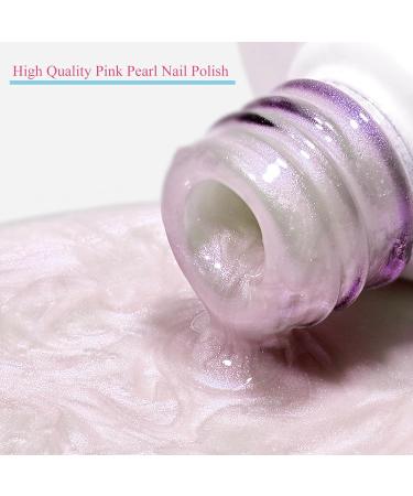 Pink Pearl Nail Polish - Shimmer Mermaid Nail Polish - Pearlescent Shell Pearl Pink Nail Polish - Polarized Glitter Nail Polish Quick Dry Long-Lasting Breathable Nail Varnish - No UV Needed - Buy Online on GoSupps.com