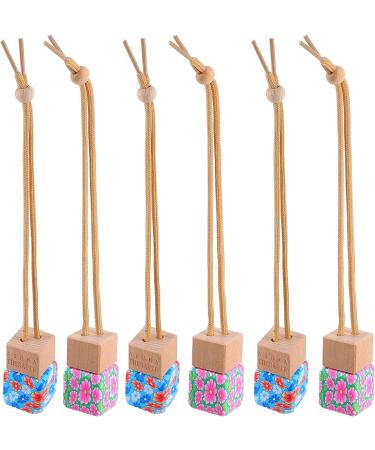 Healifty 6pcs 8ML Car Hanging Diffuser Glass Perfume Bottles - Aromatherapy Ornament & Car Air Freshener - Buy Online on GoSupps.com