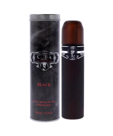 Cuba Black by Cuba for Men EDT Spray CUBA Black Fragluxe 3.3 Ounce Fresh 3.3 Ounce (Pack of 1)