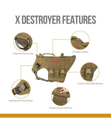 Oneigris Dog Harness - Adjustable Tactical Anti-Trauma Tableware for Ultimate Canine Comfort | International Shipping Available - Buy Online on GoSupps.com