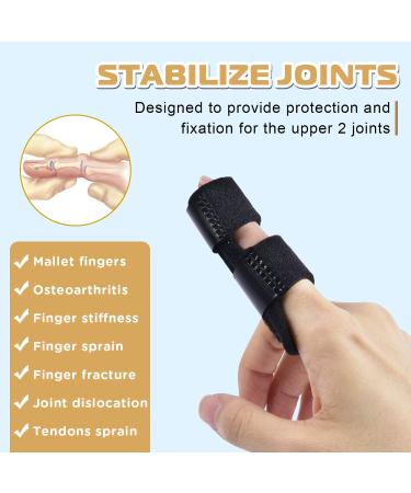 Sopito Finger Splints - 2pcs Finger Support Brace with 6pcs Nylon Sleeves for Broken Fingers, Arthritis, and Knuckle Immobilization - Buy Online on GoSupps.com