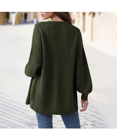 Gefomuofe Cardigans for Women Long Sleeve Cardigan for Women Pocket Jacket Cardigan Women's Blazer Cardigan Outerwear Elegant Shoulder Jacket Top Casual Top Green S - Buy Online on GoSupps.com
