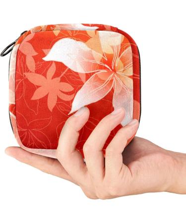 Unique Lily Flower Ladies Napkins & Storage Bags | Portable Menstrual Cup Bag with Zipper for Teen Girls & Women - International Shipping Available - Buy Online on GoSupps.com