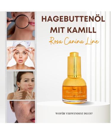 Rosehip Oil Organic Cold Pressed Body and Facial Oil from Rose Hip Natural Anti-Ageing Face Care 30 ml (Rose Hip and Chamomile) - Buy Online on GoSupps.com