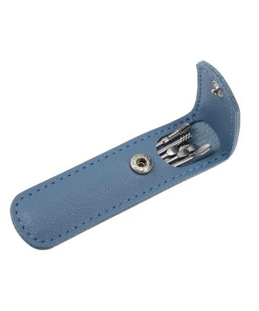 VOCOSTE 6Pcs Stainless Steel Ear Cleansing Tool Set in Light Blue Faux Leather Case - Buy Online on GoSupps.com