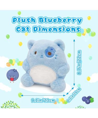 Yamepuia Blueberry Cat Stuffed Animal - Cute Plush Toy Doll for Kids and Adults - Buy Online on GoSupps.com