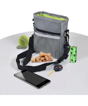 Reopet Waterproof Dog Treat Pouch Bag | Multiple Pockets & Built-in Poo Bag Dispenser | Hands-Free and Adjustable Belt | Ideal for Walking and Outdoors | Grey/Black - Buy Online on GoSupps.com