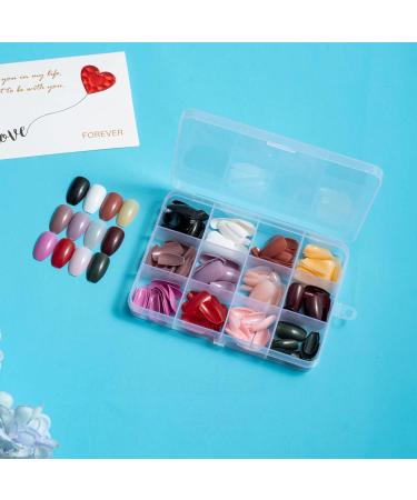 Fake Nails Multi Colors and Styles Long Short Fake Nails Full | Fake Nails Full Nude False Nails for Women and Girls Rossev - Buy Online on GoSupps.com