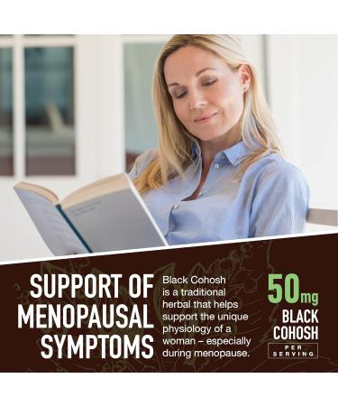 Black Cohosh Menopause Relief Gummies - Natural Extract Supplement for Women - Night Sweats & Hot Flashes - Peach Flavor - 60 Count - Buy Online on GoSupps.com