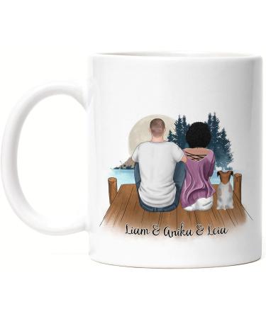 Personalized Dog Couple Mug - Perfect Gift for Dog Lovers | Custom Dog Mom & Dad Cup - Buy Online on GoSupps.com
