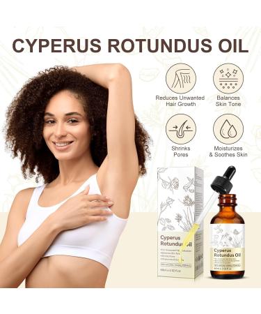 Cyperus Rotundus Oil Natural Cyperus Rotundus Oil for Hair Removal Reduces Unwanted Hair Growth Moisturizes & Soothes The Skin Reducing Body Hair Growth Shrink Pores Suitable for All Skin Types 2.02 Fl Oz (Pack of 1) - Buy Online on GoSupps.com