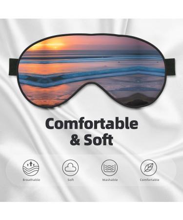 SSIMOO Sunset Beach Sleep Mask - Adjustable Breathable Fashionable Eye Mask for Comfortable Sleep | International Shipping - Buy Online on GoSupps.com