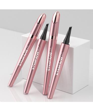 Eyebrow Pencil With 4 Fork Tip Easily Create Long-lasting Natural Eyebrow Makeup 3D Microblading Eyebrow Pencil Waterproof & Stain Resistance Eyebrow Pen (Light Coffee) - Buy Online on GoSupps.com