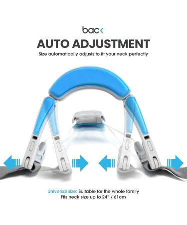 Revolutionary Auto-Adjustable Neck Support Brace for Neck Pain - Lightweight and Discreet Cervical Collar (Blue Universal Size) - Buy Online on GoSupps.com
