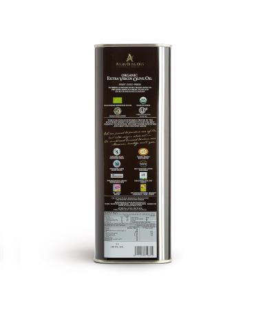 Atlas 3 LT Organic Cold Press Extra Virgin Olive Oil from Morocco | Rich in Polyphenols | Family Farm Harvested | Trusted by Michelin Star Chefs | 101 Fl Oz - Buy Online on GoSupps.com
