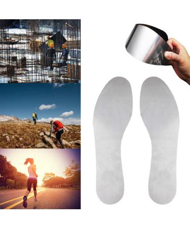 MrBuLiao Puncture Resistant Insoles Stainless Steel Insole for Men s and Women s Fit for All Kinds of Shoes(10) 9