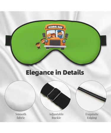 Unisex School Bus Print Sleeping Eye Mask | Soft Adjustable Face Mask for Better Sleep - Buy Online on GoSupps.com