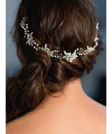 Handmadejewelrylady - Wedding Crystal Rhinestone Headband Vine Style Hair Accessories Ladies Headpiece for Evening Party