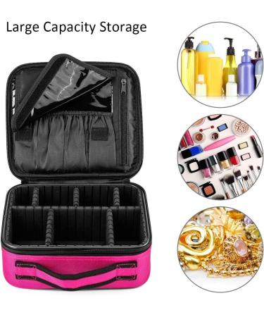 Forrica Cosmetic Bag for Women | Portable Makeup Organizer & Travel Case | Red Makeup Suitcase - Buy Online on GoSupps.com