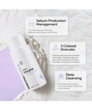 tHermoCEUTICAL Post Enzyme Gentle Cleanser | Daily Exfoliating Face Wash & Facial Scrub with Papaya Enzyme Powder - 1.4 fl.oz | International Shipping Available - Buy Online on GoSupps.com
