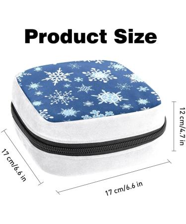 Snowflake Sanitary Napkin Storage Bag - Period Tampon Makeup Pad Pouch Color4475 - Buy Online on GoSupps.com