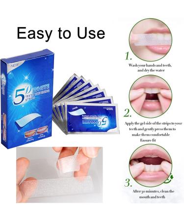 Rnitle Whitening Strips 28 Strips 56 Pieces Bright White-Strips Professional White Teeth Strips for Teeth Whitening Non-Sensitive Formula Mint Flavor - Buy Online on GoSupps.com
