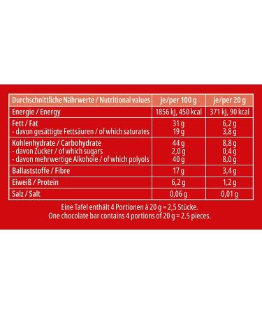 Frankonia No Sugar Added Dark Chocolate 80g | Healthy Chocolate Treats | International Shipping - Buy Online on GoSupps.com