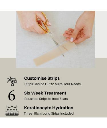 Scar Erase Silicone Scar Sheet Treatment - Soften & Flatten Surgery, Injury, Burns + C-Section Scars - 6 Week Medical Grade Strips (3cm x 15cm) - Buy Online on GoSupps.com
