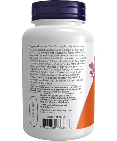 NOW Supplements CLA 800 mg - Conjugated Linoleic Acid Nutritional Oil, 90 Softgels - Buy Online on GoSupps.com