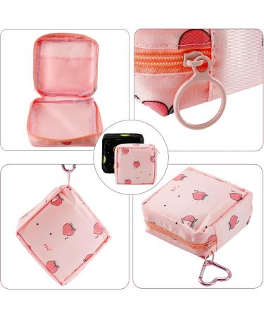 2pcs Period Bag - Sanitary Napkin Storage Organizer with Hooks for Girls and Women - Buy Online on GoSupps.com